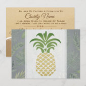 Cartes de remerciement Cœurs d'ananas (Devant / Derrière)