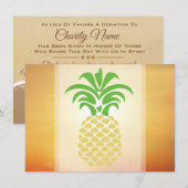 Cartes de remerciement Cœurs d'ananas (Devant / Derrière)