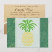 Cartes de remerciement Cœurs d'ananas (Devant / Derrière)