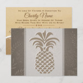 Cartes de remerciement Cœurs d'ananas (Devant / Derrière)