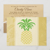 Cartes de remerciement Cœurs d'ananas (Devant / Derrière)