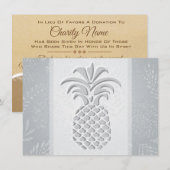 Cartes de remerciement Cœurs d'ananas (Devant / Derrière)