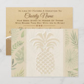 Cartes de remerciement Cœurs d'ananas (Devant / Derrière)