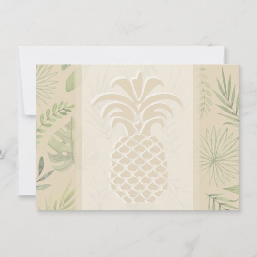 Cartes de remerciement Cœurs d'ananas (Devant)