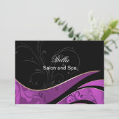 Cartes de remerciement commerciales à fioriture vi (Debout devant)