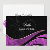 Cartes de remerciement commerciales à fioriture vi (Devant / Derrière)