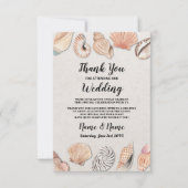 Cartes de remerciement Coquillages Mariage sur la  (Devant)