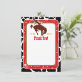 Cartes de remerciement Cowboy rouge (Debout devant)