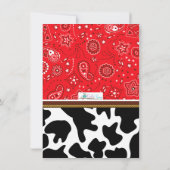 Cartes de remerciement Cowboy rouge (Dos)