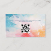 Cartes de remerciement d'affaires à code QR abstra (Dos)