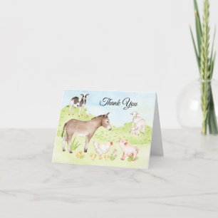 Cartes de remerciement d'animaux de ferme