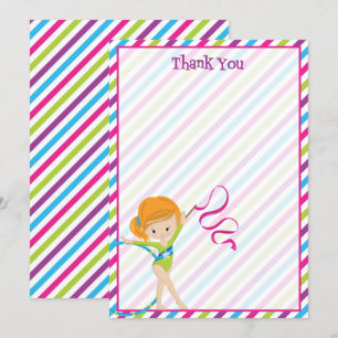 Cartes de remerciement d'anniversaire de gymnastiq