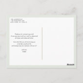 Cartes de remerciement d'anniversaire de succulent (Dos)