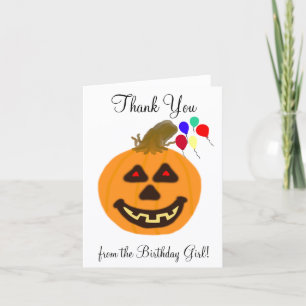 Cartes de remerciement d'anniversaire Halloween vi