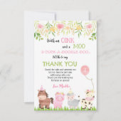 Cartes de remerciement d'anniversaire pour animaux (Devant)