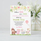 Cartes de remerciement d'anniversaire pour animaux (Debout devant)