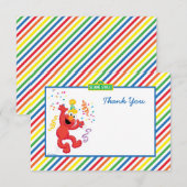 Cartes de remerciement d'anniversaire rayées d'Elm (Devant / Derrière)