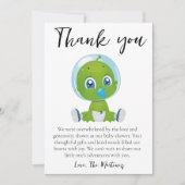 Cartes de remerciement de baby shower avec des mes (Devant)