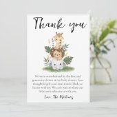 Cartes de remerciement de baby shower avec des mes (Debout devant)