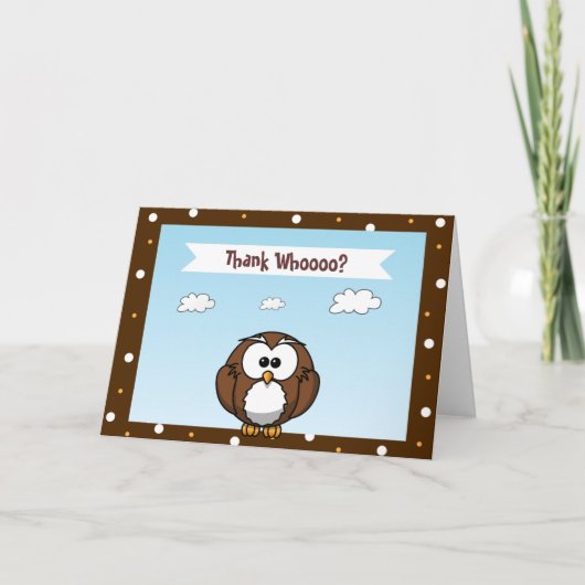 Cartes de Remerciement de Chouette (Devant)