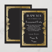 Cartes de remerciement de fiançailles de mariage d (Devant / Derrière)