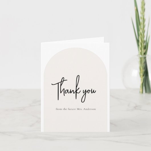 Cartes de remerciement de fiançailles minimalistes (Devant)