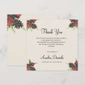 Cartes de remerciement de funérailles Cône de pin  (Devant / Derrière)