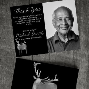 Cartes de remerciement de funérailles de buck avec