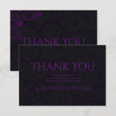 Cartes de Remerciement de la Plum gothique (Devant / Derrière)