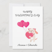 Cartes de remerciement de la Saint-Valentin Ourson (Devant)