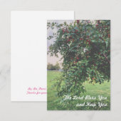 Cartes de remerciement de l'arbre simple (Devant / Derrière)