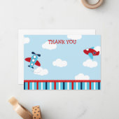 Cartes de remerciement de l'avion (Devant/Arrière en situation)