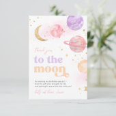 Cartes de Remerciement de l'espace de la fille (Debout devant)