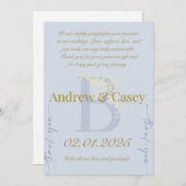 Cartes de remerciement de mariage (Devant / Derrière)