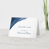 Cartes de remerciement de mariage à l'aquarelle Bl