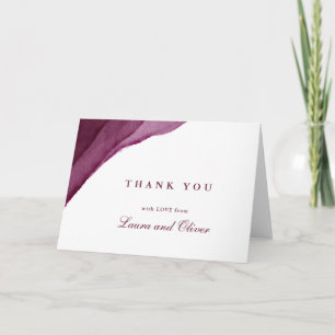 Cartes de remerciement de mariage à l'aquarelle Bo