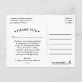 Cartes de remerciement de mariage à l'aquarelle Om (Dos)