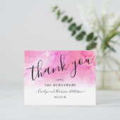 Cartes de remerciement de mariage à l'aquarelle Om (Debout devant)