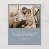 Cartes de remerciement de mariage à petit budget D (Dos)