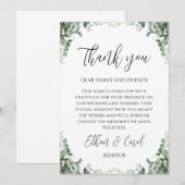 cartes de remerciement de mariage à typographie si (Devant / Derrière)