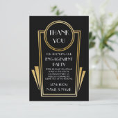 Cartes de remerciement de mariage Art Déco des ann (Debout devant)