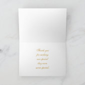 Cartes de remerciement de mariage avec bordure d'é (Intérieur)