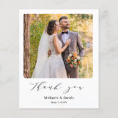 Cartes de remerciement de mariage avec calligraphi (Devant)