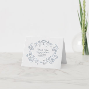 cartes de remerciement de mariage blanches dessiné