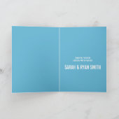 Cartes de remerciement de mariage bleu Nautique Li (Intérieur)