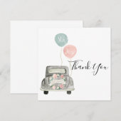 Cartes de remerciement de mariage bohème de printe (Devant / Derrière)