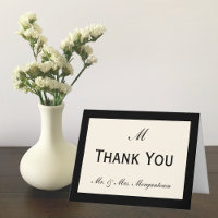Cartes de remerciement de mariage bon marché avec