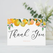 Cartes de remerciement de mariage Citron | Agrume (Debout devant)