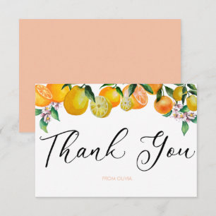 Cartes de remerciement de mariage Citron   Citrus