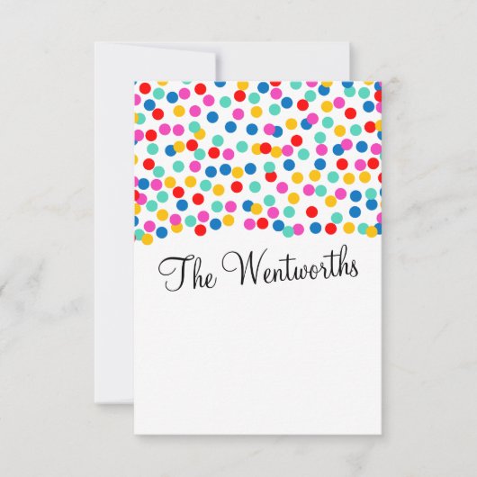 Cartes de remerciement de mariage Confetti (Devant)